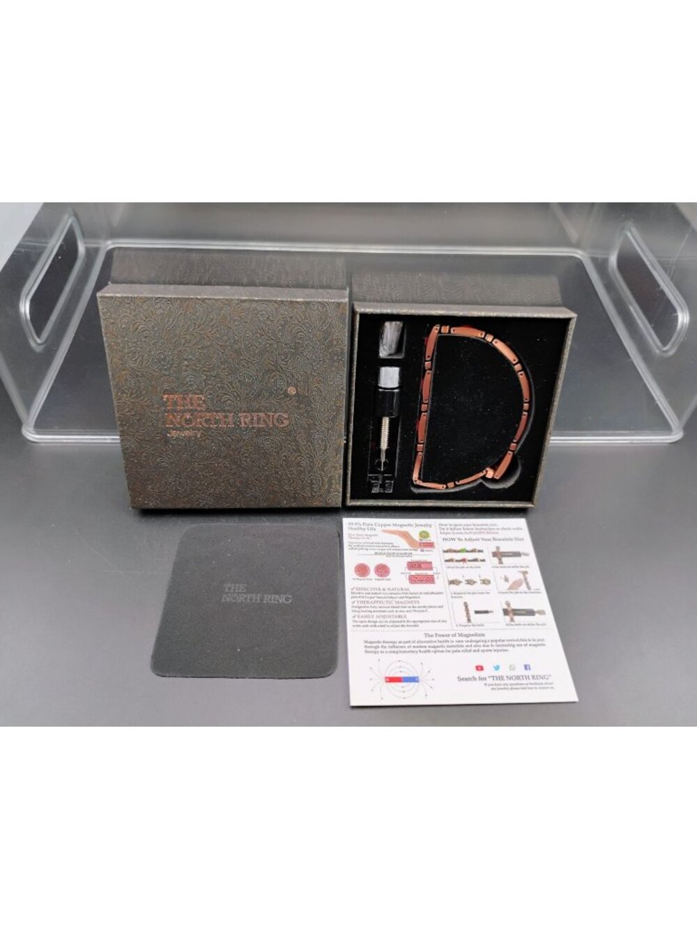 The North Ring Pure Copper Magnetic Therapy Bracelet Gift Set